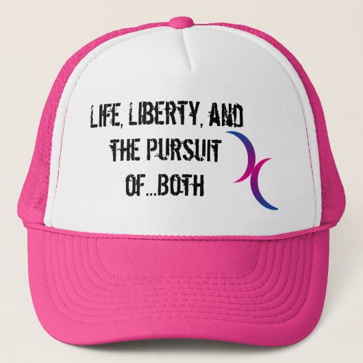 front symbol, Life, Liberty, en t... - Gepersonali Trucker Pet (Voorkant)