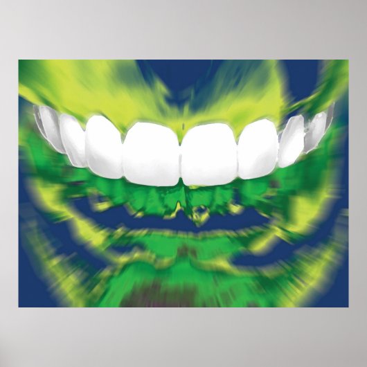 Front Teeth Design Dentist Orthodontist Poster (Voorkant)