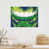 Front Teeth Design Dentist Orthodontist Poster (Keuken)