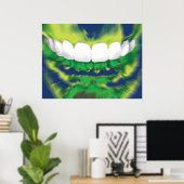 Front Teeth Design Dentist Orthodontist Poster (Thuiskantoor)