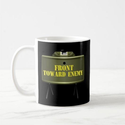 Front-to-ward Enemy Militaire Claymore-mijn vooraa Koffiemok (Links)