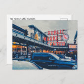 Front Uitzicht Pike Market, Seattle, Verenigde Sta Briefkaart (Voorkant / Achterkant)