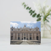 Front uitzicht van St. Peter's Basilica, Vaticaan. Briefkaart (Staand voorkant)