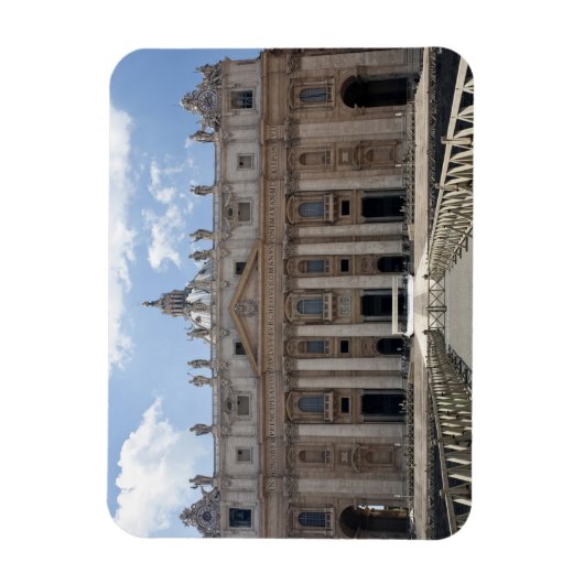 Front uitzicht van St. Peter's Basilica, Vaticaan. Magneet (Verticaal)