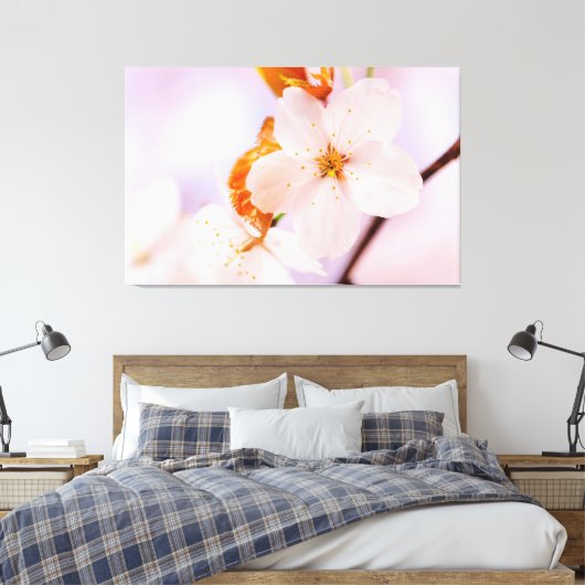Frontaal Uitzicht van de Sakura-ventilator in het Canvas Afdruk (Insitu (Slaapkamer))
