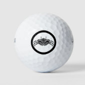 Frontaal zee krab in cirkel golfballen (Voorkant)
