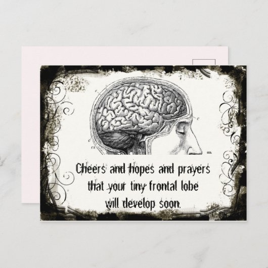 Frontal Lobe Haiku-Briefkaarten Briefkaart (Voorkant / Achterkant)