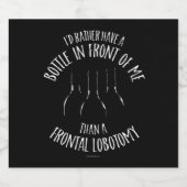 Frontale Lobotomie Likeurfles Etiket (Enkel label)