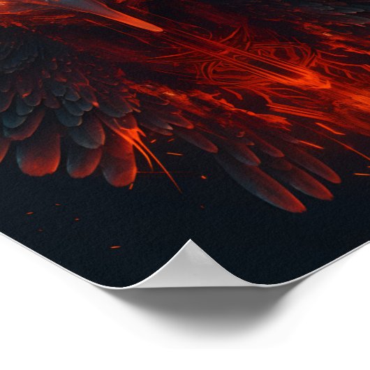 Frontale portret van een Fantasy Aliens Bird met l Poster (Hoek)