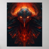 Frontale portret van een Fantasy Aliens Bird met l Poster (Voorkant)