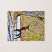 > frontale stier in sneeuw legpuzzel (Horizontaal)