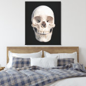 Frontale Uitzicht van de menselijke schedel Canvas Afdruk (Insitu (Slaapkamer))