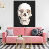 Frontale Uitzicht van de menselijke schedel Canvas Afdruk (Insitu (Woonkamer))