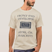 Frontend en Backend ontwikkelaar T-Shirt (Voorkant)