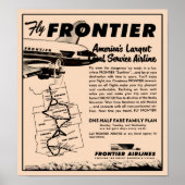 Frontier Airlines en grensinspectiepost 1953 Poster (Voorkant)