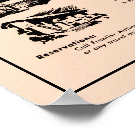 Frontier Airlines en repressie 1950 Poster (Hoek)