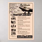 Frontier Airlines en repressie 1950 Poster (Voorkant)