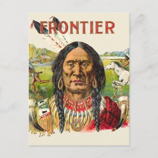 Frontier Cigar Adverteren Briefkaart (Voorkant)