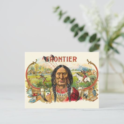 Frontier Cigar Adverteren Briefkaart (Staand voorkant)