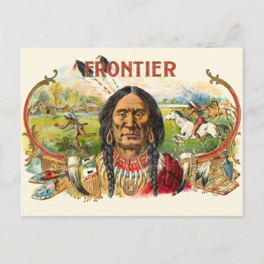 Frontier Cigar Adverteren Briefkaart (Voorkant)