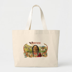 Frontier Cigar Adverteren Grote Tote Bag