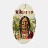 Frontier Cigar Adverteren Keramisch Ornament (Rechts)