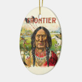 Frontier Cigar Adverteren Keramisch Ornament (Links)