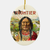 Frontier Cigar Adverteren Keramisch Ornament (Voorkant)