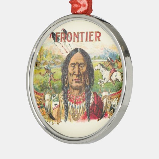 Frontier Cigar Adverteren Metalen Ornament (Links)