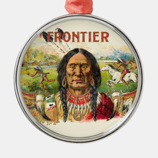 Frontier Cigar Adverteren Metalen Ornament (Voorkant)
