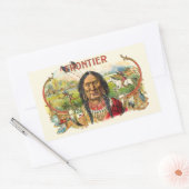 Frontier Cigar Adverteren Rechthoekige Sticker (Envelop)