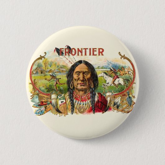 Frontier Cigar Adverteren Ronde Button 5,7 Cm (Voorkant)