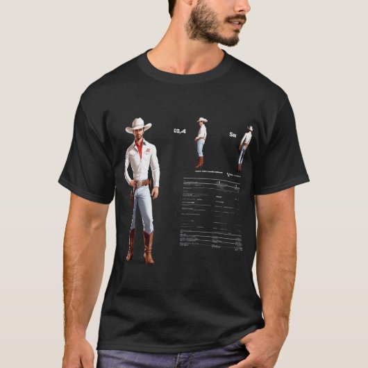 Frontier Flair Design - Moderne Cowboy esthetiek T-shirt (Voorkant)