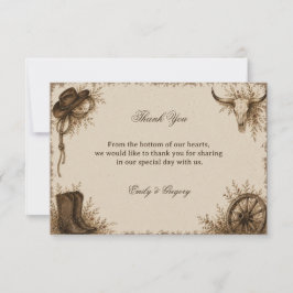 Frontier Prairie Rustic Bedankkaart