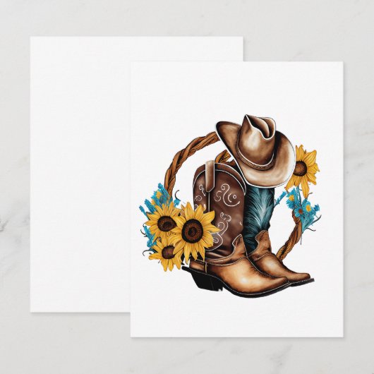 Frontier Whispers: Wild West Note Cards Notitiekaartje (Voorkant / Achterkant)