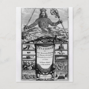 Frontispice door Thomas Hobbes van Malmesbury Briefkaart