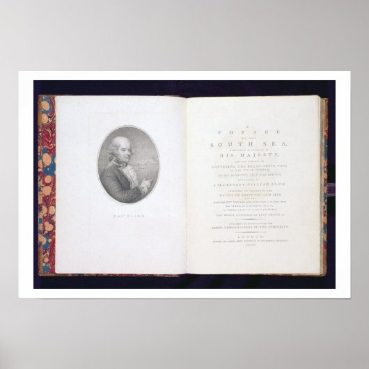 Frontispiece and title page of 'A Voyage to the So Poster (Voorkant)
