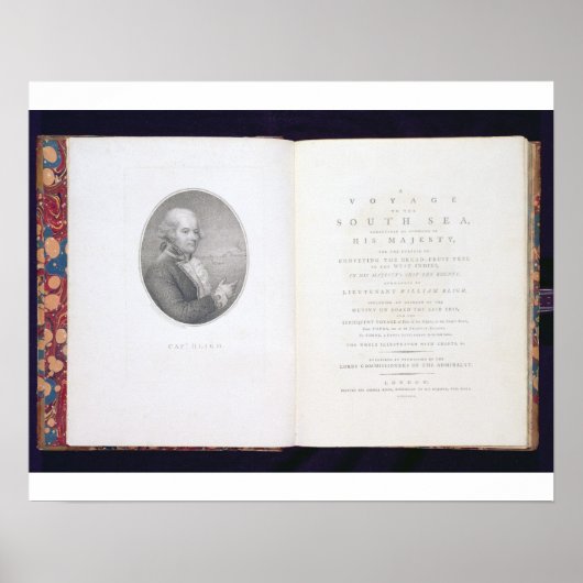 Frontispiece and title page of 'A Voyage to the So Poster (Voorkant)