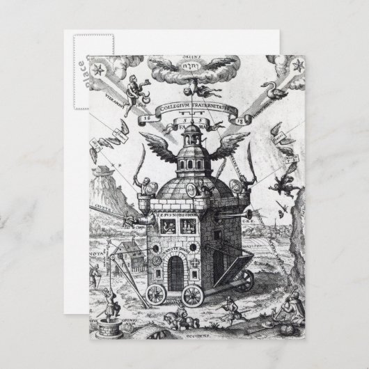 Frontispiece "Collegium Fama Fraternitatis" Briefkaart (Voorkant / Achterkant)