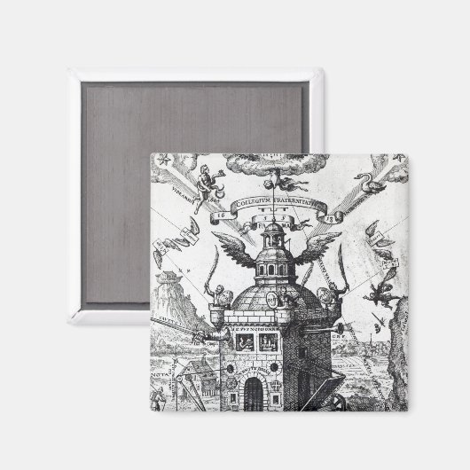 Frontispiece "Collegium Fama Fraternitatis" Magneet (Voorkant / Achterkant)