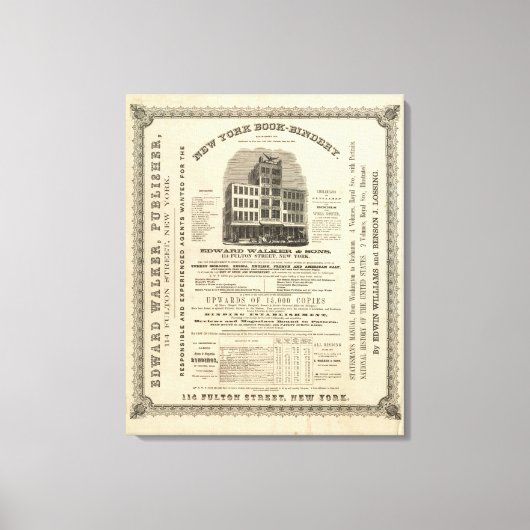 Frontispiece Colton's American Atlas Canvas Afdruk (Voorkant)