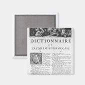 Frontispiece for the French Academy dictionary Magneet (Voorkant / Achterkant)