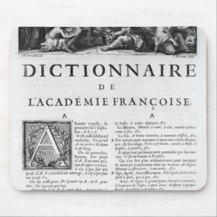 Frontispiece for the French Academy dictionary Muismat