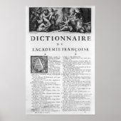 Frontispiece for the French Academy dictionary Poster (Voorkant)