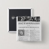 Frontispiece for the French Academy dictionary Vierkante Button 5,1 Cm (Voorkant /achterkant)