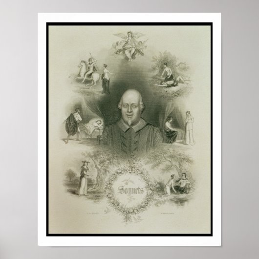 Frontispiece for the "Sonnets" uit "The Complete" Poster (Voorkant)