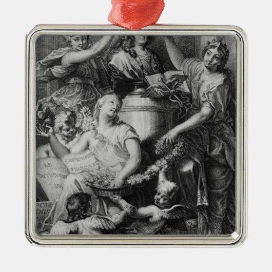 Frontispiece "French Academy Dictionary" Metalen Ornament (Voorkant)