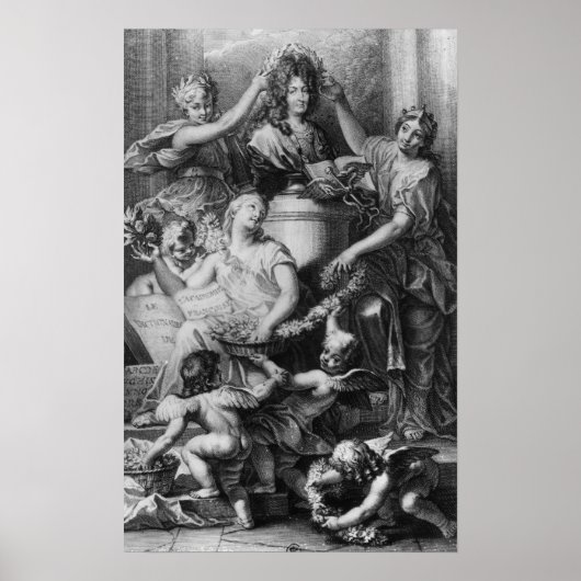 Frontispiece "French Academy Dictionary" Poster (Voorkant)