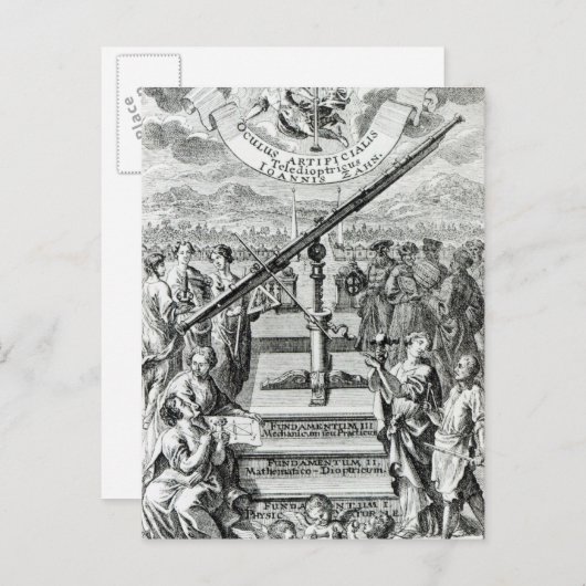 Frontispiece "Oculus Artificialis Briefkaart (Voorkant / Achterkant)