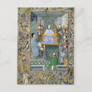 Frontispiece of Antonio de Nebrija's "Gramatica" Briefkaart